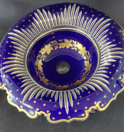 TWO BEAUTIFUL GLASSES made of blue and gold...