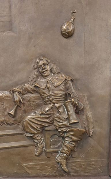 RENARD

Buveurs

Paire de plaques en bronze...