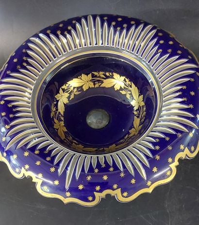 TWO BEAUTIFUL GLASSES made of blue and gold...