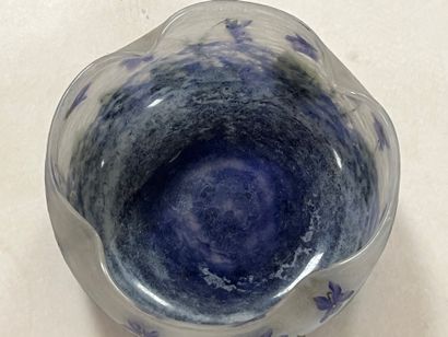 DAUM NANCY

Glass goblet with a violet design...
