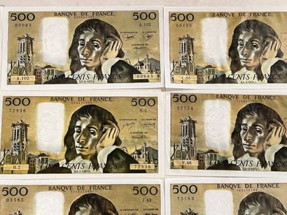LOT DE 20 BILLETS DE 500 FRANCS

- 1 