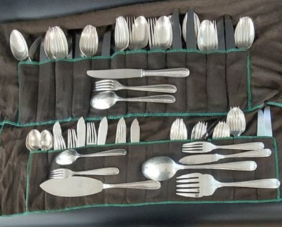 SILVER PLATED CUTLERY SET consisting of:...