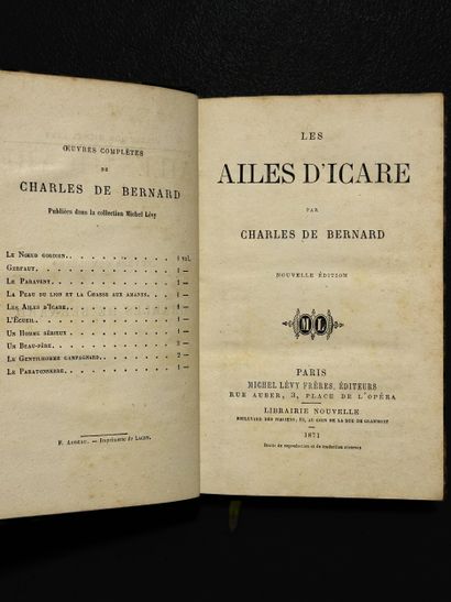 BY BERNARD, Ch.
“Ailes d’Icare”
Brown half-leather-bound...