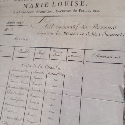 [Empress Marie-Louise]
Household of Empress...