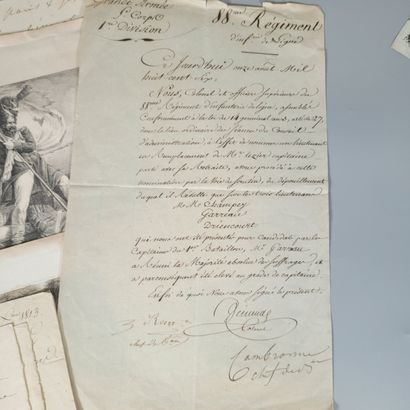 A fine collection of military documents from...