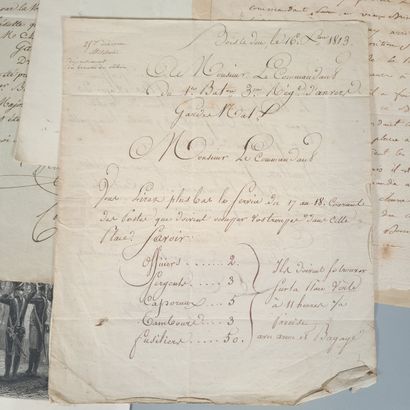 A fine collection of military documents from...