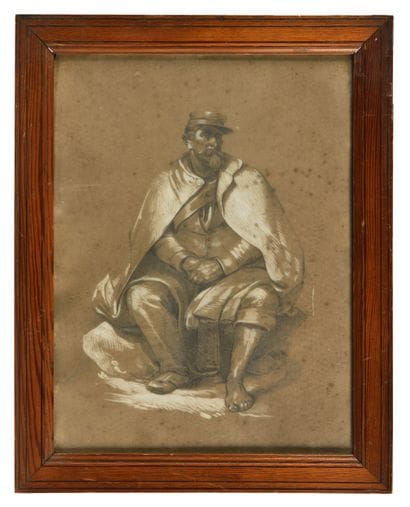 MARECHAL NIEL, ATTRIBUE A. 
« Fantassin assis....