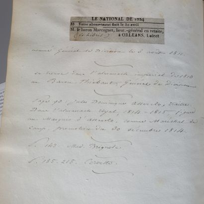 General Paul THIEBAULT. Journal of Military...