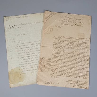 Set of two petitions from the Empire period,...