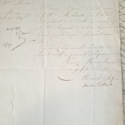 A fine collection of military documents from...