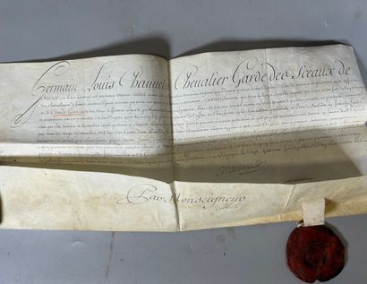 A collection of 7 parchment documents from...