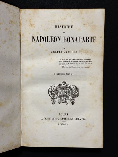 Amédée GABOURD
“History of Napoleon”
A volume...