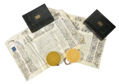 SET OF TWO BRITISH PATENTS: 
-On vellum,...