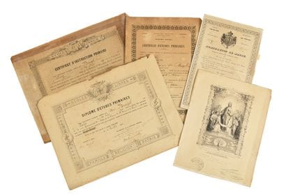 SET OF FIVE MISCELLANEOUS DOCUMENTS: 
-Appointment...