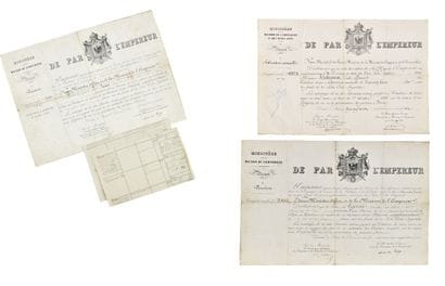 SET OF THREE CERTIFICATES.
Certificate of...