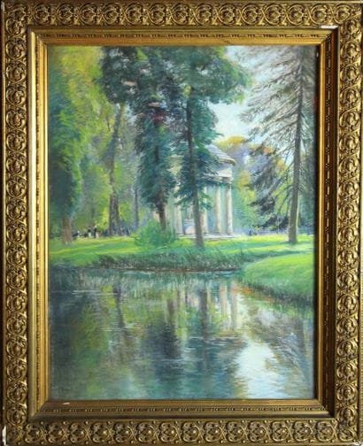 Paul ROSSERT (1851-1918)
Temple dans un jardin...