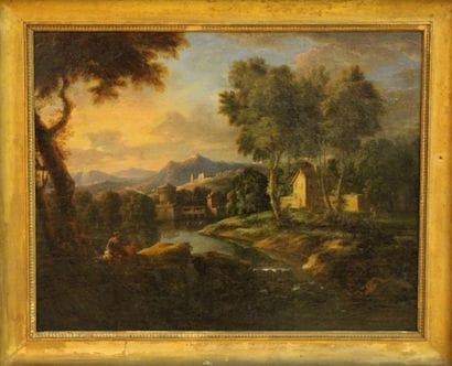 Ecole Italienne du XIXème siècle
Paysage...