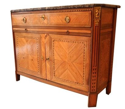 BUFFET à hauteur d'appui en placage de bois...