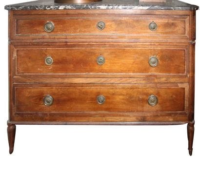 COMMODE de forme rectangulaire en placage...