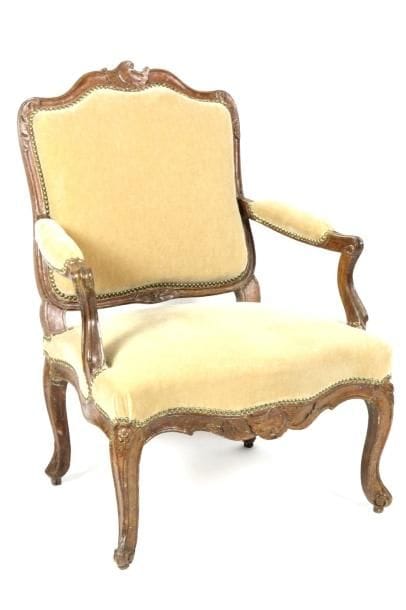 LARGE FAUTEUIL A LA REINE à dossier plat...