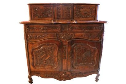 BUFFET A GLISSANT en bois naturel richement...