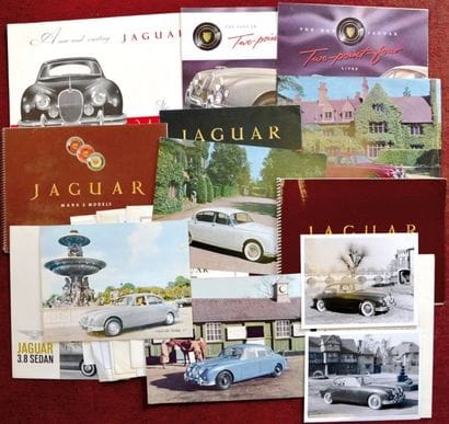 Jaguar Berlines MK 1 & 2 Depliant 2 volets...