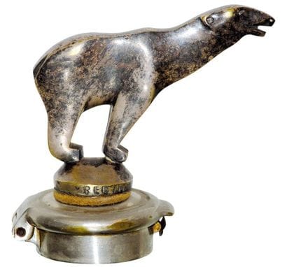 «Ours Polaire» Signe Bebin. Bronze argente,...