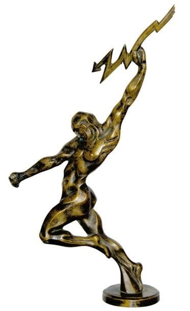 «Titan eclair» Signe Terrade. Bronze argente....