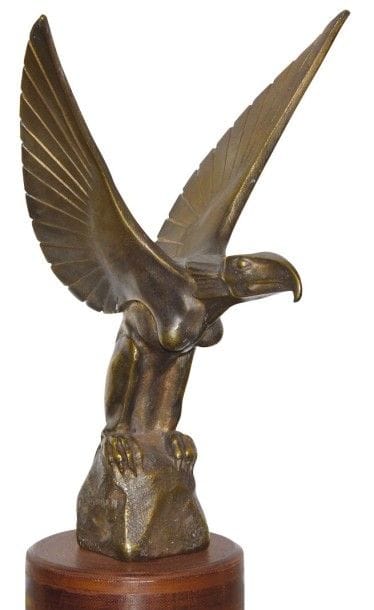 «Chimere» Signe Bourcart. Bronze argente....