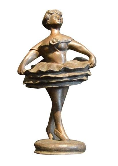 «Danseuse» Signee E. Granet. Bronze, patine...