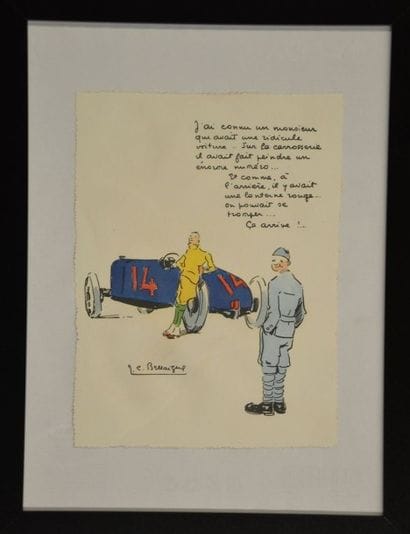 Dessin de Jean Camille Bellaigue, encadr...