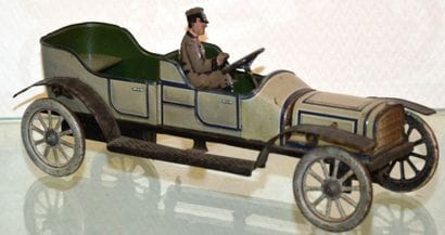 Double Phaeton Voiture jouet en t?le lithographiee,...