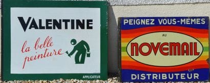 Lot de 2 plaques emaillees