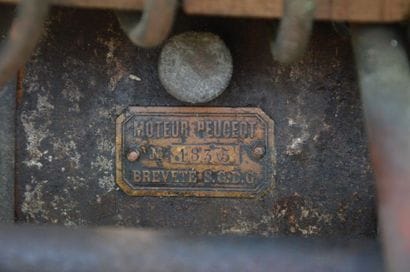 c1900 PEUGEOT 
Chassis n° 2188 Moteur n°...