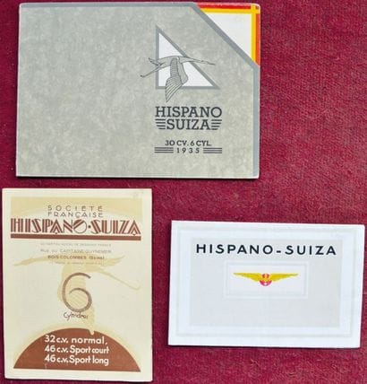 Hispano Suiza 6 Cylindres Depliant 6 volets...