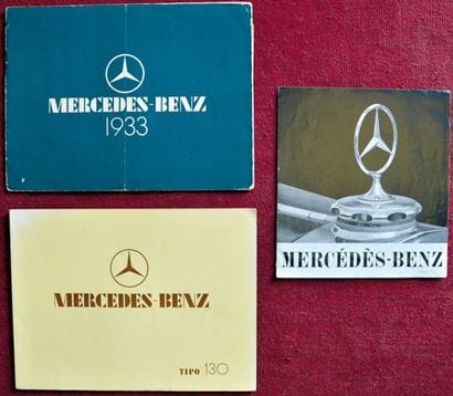 Mercedes 1937 Depliant 4 volets couleur 