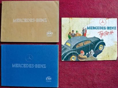 Mercedes 1938 Depliant 3 volets couleur 