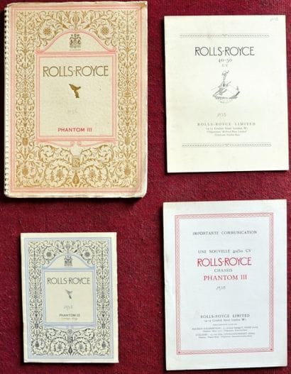 Rolls Royce Phantom III Catalogue 44 pages...