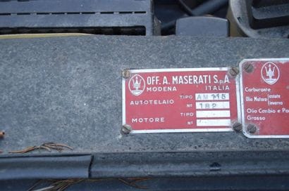 1967 MASERATI GHIBLI 4,7 L 
Châssis n° AM115*182
Carte...