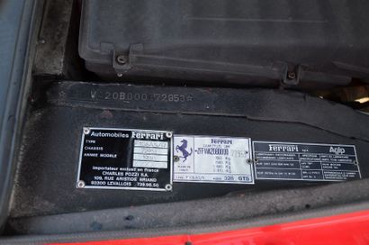 1987 FERRARI 328 GTS - Châssis n° ZFFWA20B000072953...