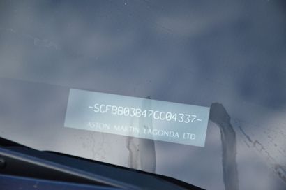 2007 ASTON MARTIN V8 VANTAGE 
Châssis n°...
