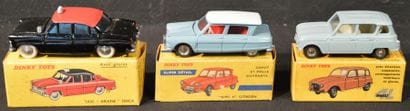 DINKY TOYS
Renault 4L (518), Simca Taxi Ariane...