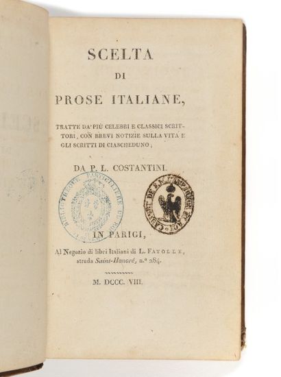 P.L CONSTANTINI « SCELTA DI PROSE ITALIANE....
