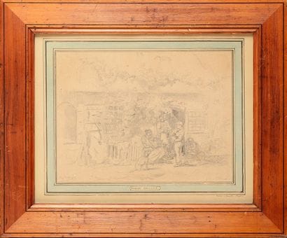 Eugène BELLANGE (1837-1895). « Pêcheur en...