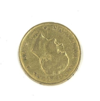 Pièce en or de 40 lires Avers : « Napoléone...
