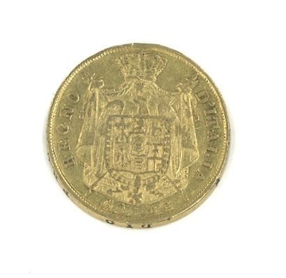 Pièce en or de 40 lires Avers : « Napoléone...