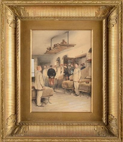 Edouard DETAILLE (1848-1912). Ecole française
«Infanterie...