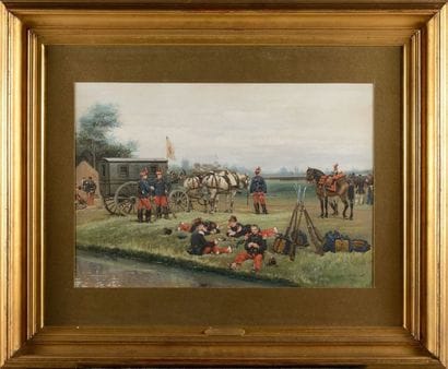Edouard DETAILLE (1848-1912). Ecole française
«L'Ambulance...
