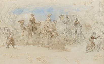 William SIMPSON (1823-1899). Ecole anglaise
«L'Impératrice...