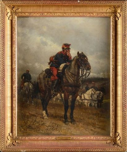 Alphonse de NEUVILLE (1835-1885). Ecole française
«Train...